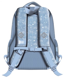 Ghiozdan Scolar Copii St.Right BP26 Meow Mood, 3 Compartimente, Ergonomic, 20L, 39x27x17 cm - Img 2