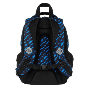 Ghiozdan Scolar Copii St.Right, BP58 Cosmic Soccer, 4 Compartimente, Ergonomic, 22L, 40x28x18cm - Img 3