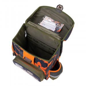 Ghiozdan Scolar Ergonomic St.Majewski - Gama Premium, Military, Ventilatie Venti Stream, Rigid, Impermeabil, Elemente Reflectorizante, 35.5x27.5x16cm, - Img 6