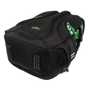 Ghiozdan Scolar St.Right BP01 Green Aliens, 4 Compartimente, Ergonomic, 43x32x21cm - Img 5