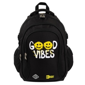 Ghiozdan Scolar St.Right BP01 Positive Attitude, 4 Compartimente, Ergonomic, 43x32x21cm