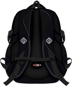 Ghiozdan Scolar St.Right BP04 - Deep Space, 4 Compartimente, Ergonomic, 43x32x20cm - Img 2