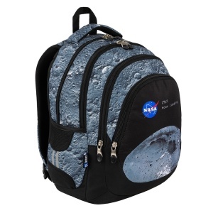 Ghiozdan Scolar St.Right BP06 - Moon View, 4 Compartimente, Ergonomic, 42x31x22cm - Img 2