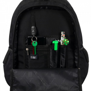 Ghiozdan St.Majewski, Ergonomic, Impermeabil, Colectia St.Right - Black BP73, 46x31x20cm - Img 4