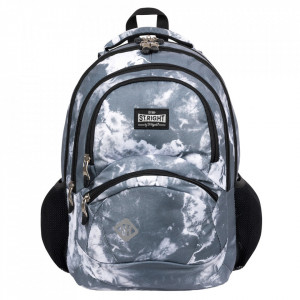 Ghiozdan St.Right, 4 Compartimente, Ergonomic, Impermeabil, Grey Clouds BP05, 42x30x19cm - Img 1