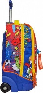 Ghiozdan Tip Troler, Mitama, Roti Silicon, Baza Intarita, Compartiment Bretele, Impermeabil, 47x34X21, Colectia Run Boys Street Games - Img 3