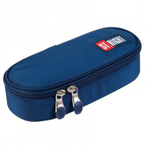 Penar Borseta Rigid, St.Majewski cu 1 Compartiment, Clapeta Interioara, Colectia St.Right - Navy Blue PC01 23x9,5x6cm, Albastru - Img 1