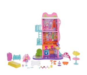 Set de joacă Mattel Enchantimals City Tails - Casă Urbană cu Cafenea și Păpușă Palmer Pomeranian (HJH65) - Img 2