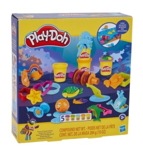 Set Play-Doh, Hasbro, Prietenii oceanului, 284g Plastilina, 3+ani