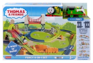 Trenulet Thomas & Friends, Mattel, Percy cu Traseu 6 in 1, 3+ani