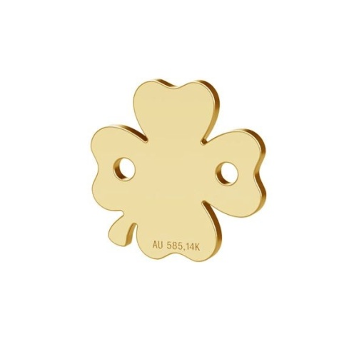 14k gold clover plated with 18k gold