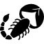 Banut argint .925 10 mm gravat zodia scorpion argint 925
