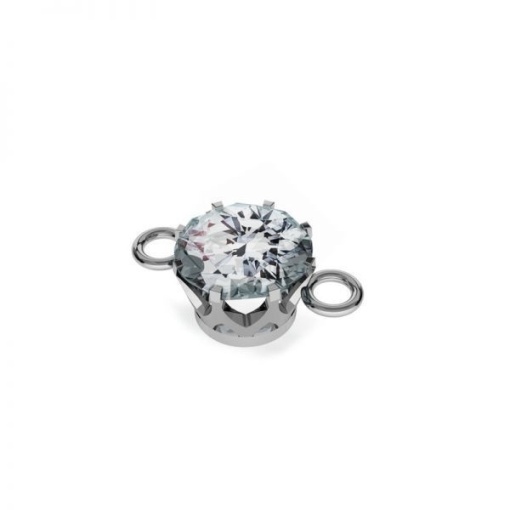 link argint 925 cu zircon rotund 9 mm