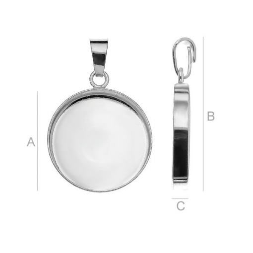 accesoriu pandant, argint 925 A18,00 mm B29,00 mm C3,00 mm