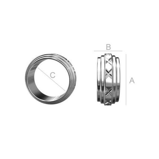 Distantier rotund cu model argint 925