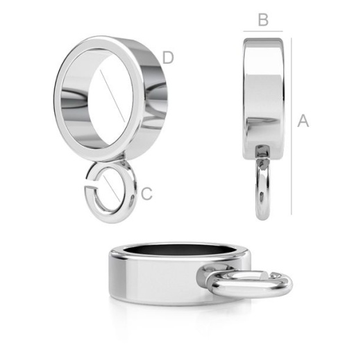 element argint 925 conector charm