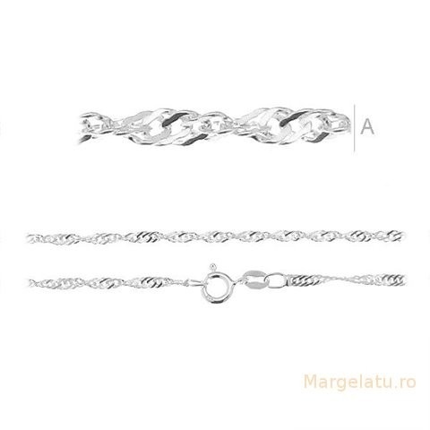 Lantisor ,argint .925 marcat 50 cm grosime 1.55 mm cod AG074
