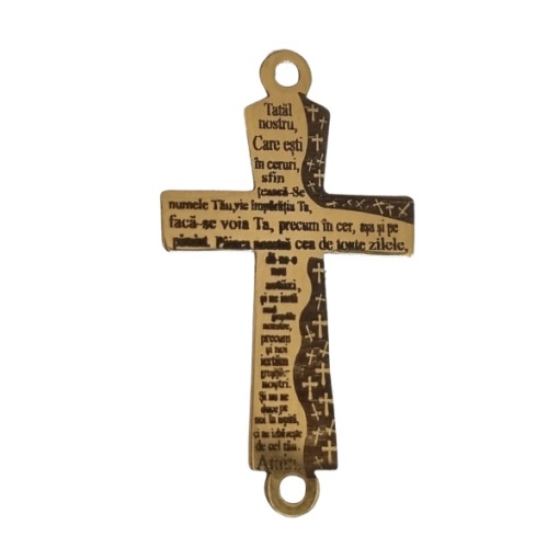 Cross 14k gold plated with 18 k gold