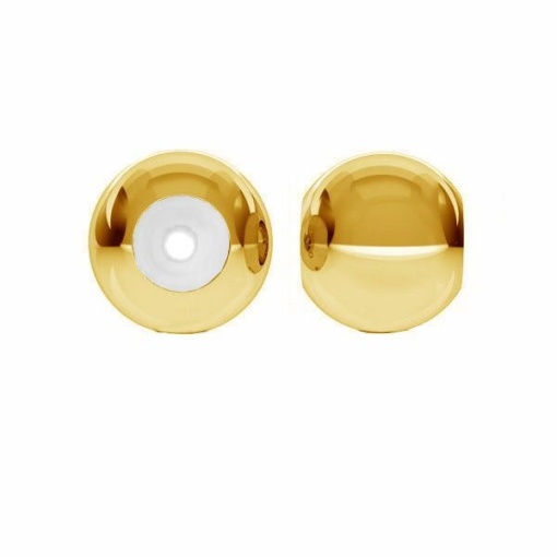 Bila - distanțier cu silicon 4 mm argint placat cu aur