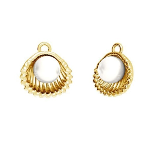 pandant argint 925 placat cu aur 13 mm