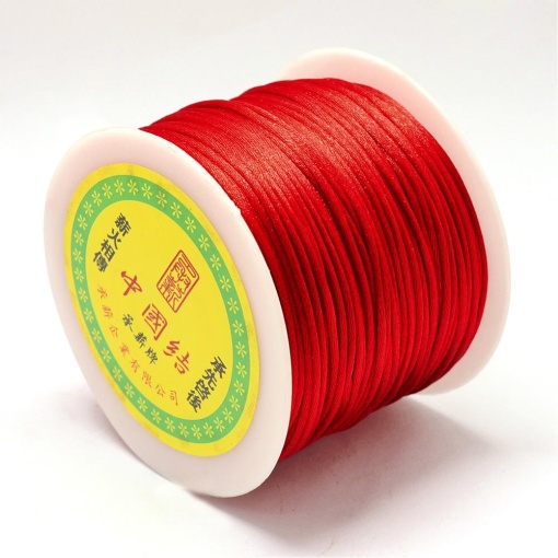 1 mm red synthetic rope about 50 metres