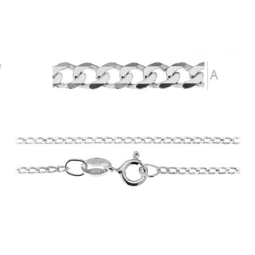 lant argint 45 cm grosime 1,35 argint 925, greutate 1,81 grame