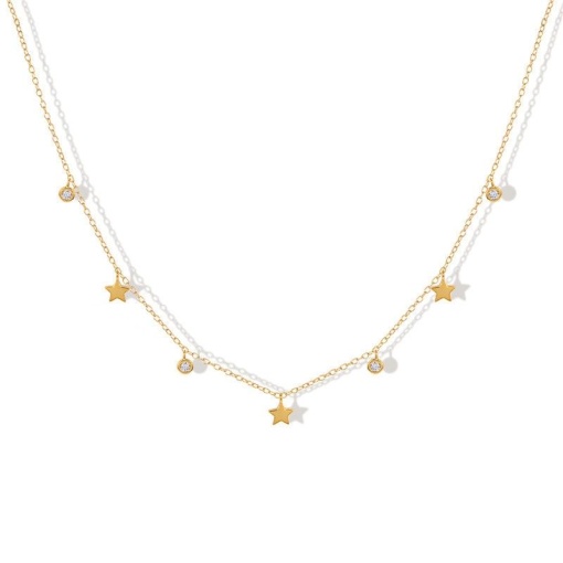 lănțișor argint 925 cubic zirconia 40+5 cm