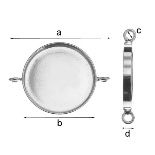 link, argint 925 A26,50 mm B18,00 mm C1,80 mm D3,00 mm,