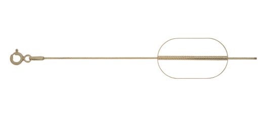 lant argint 925 placat cu aur snake 38 cm, greutate 1,58 grame