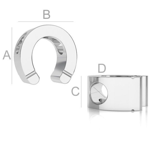 Pandant potcoava ,argint 925