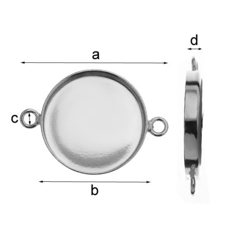 accesoriu, argint 925 A26,50 mm B18,00 mm C1,80 mm D3,00 mm,