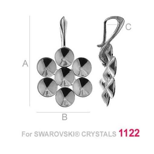 accesoriu argint 925 pandant pentru swarovski 1122 ss24