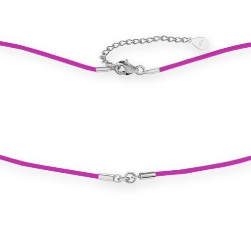 base de collar con elementos de plata de ley 925 para eslabón 41 + 3,8 cm
