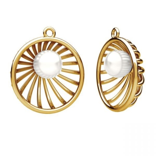 Pandantiv de soare argint 925 placat cu aur