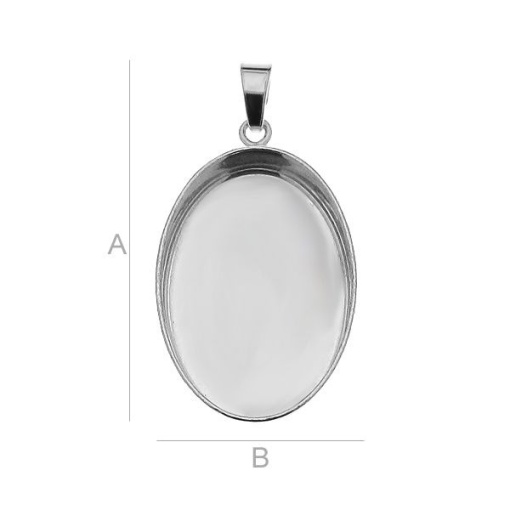 accesoriu magic gloss, argint 925 A25,00 mm B18,00 mm ptr magic gloss