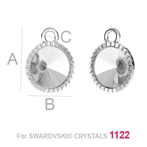 pandant pentru rivoli de 8 - argint 925
