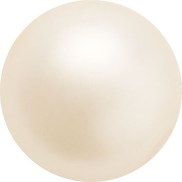 Preciosa pearls 10mm creamrose, with hole pierced from side to side