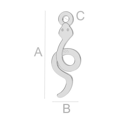 charm sarpe ,argint 925