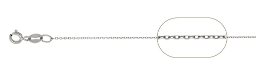 lanț argint 925 grosime 1 mm lungime 45 cm