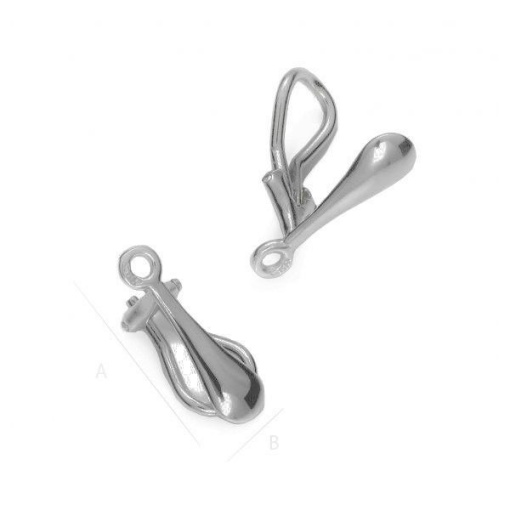 Tortita clips, argint 925 A17,00 mm B7,00 mm,