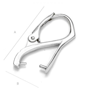 925 silver leverback, 21 x 11 mm