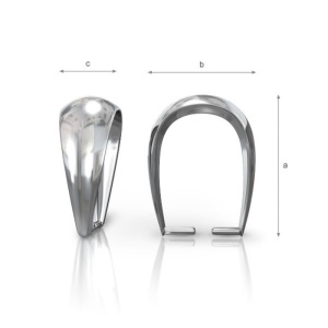 Agatatoare ,pandant 7.3 mm argint 925 - Img 2