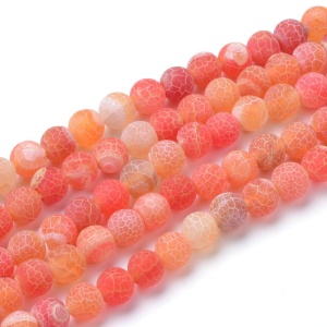 Agate naturale vopsite crackle 6 mm - Img 1