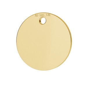 Banut 14k gold 14k -1u 585 16 mm 1 hole 24k gold plated