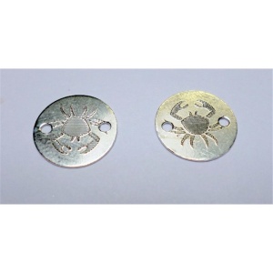 Banut argint .925 10 mm gravat zodia rac argint 925 - Img 3
