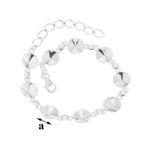 Bază brățară argint 925 pentru Swarovski 1122, 22,5 cm - Img 2