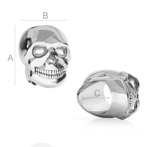 charm craniu argint 925, 6.9x5.5 mm