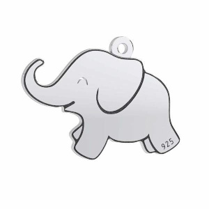 colgante elefante plata 925