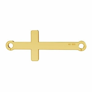Cruz de plata de ley 925 bañada en oro