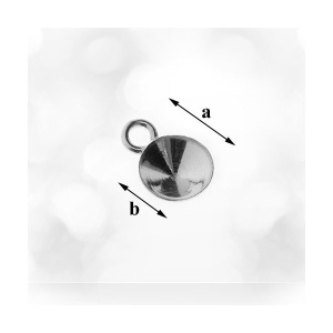 dije de plata 925 para swarovski 1122 ss29 6 mm